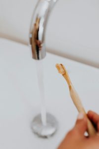 toothbrush with running water